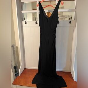 Gorgeous simple evening dress. Sheered sides. Sm black